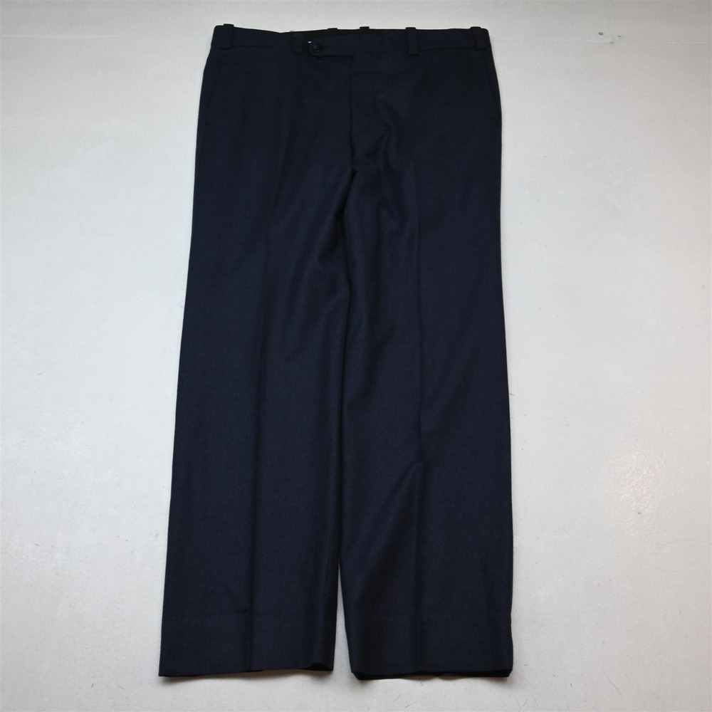 Tom James 38x32 Blue Flannel Wool USA Made Classic Dress Mens Pants